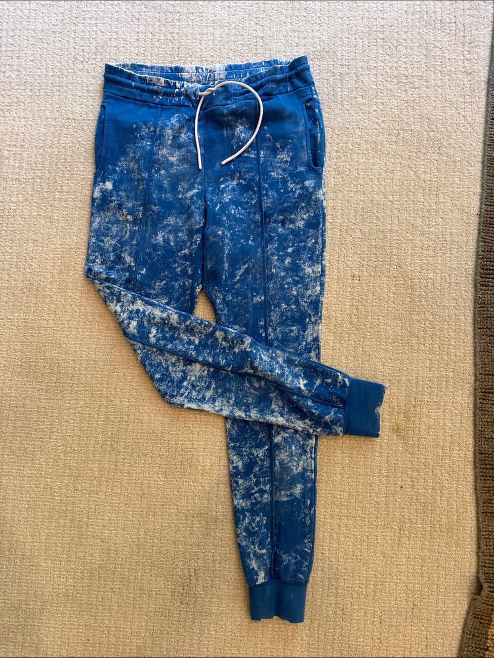 Cotton Citizen Blue Acid-Wash Skinny Jogger sweatpants size medium.